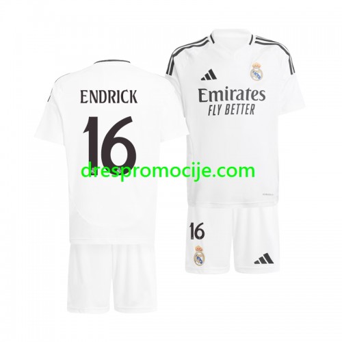 Real Madrid ENDRICK 16 Dres Dječji Domaći 2024/2025 Kratkih Rukava Real Madrid ENDRICK 16 Dres Dječji Domaći 2024/2025 Kratkih Rukava